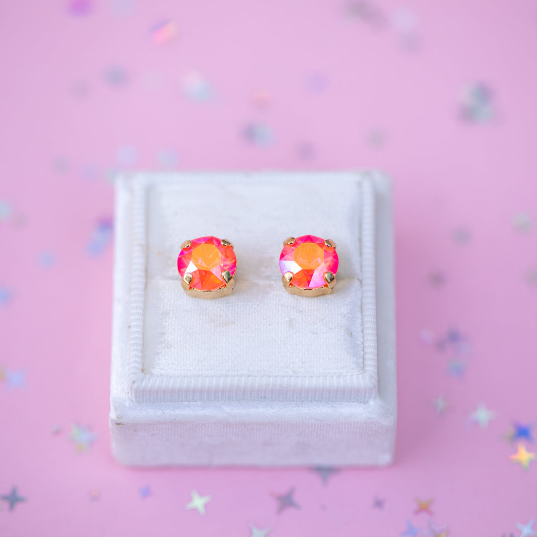 The Shell Signature Stud— Signature Fit 8mm (Electric Orange AB)