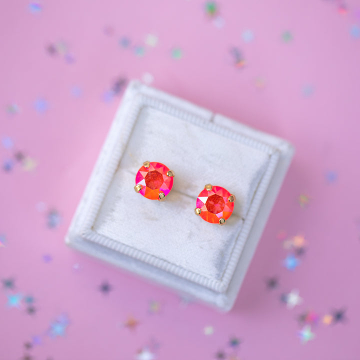 The Shell Signature Stud— Signature Fit 8mm (Electric Orange AB)