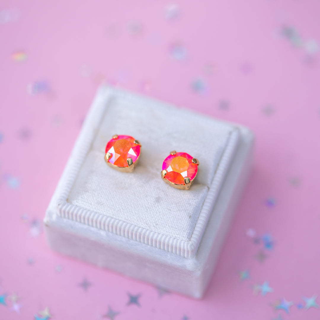 The Shell Signature Stud— Signature Fit 8mm (Electric Orange AB)