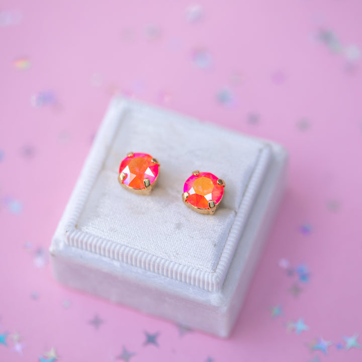 The Shell Signature Stud— Signature Fit 8mm (Electric Orange AB)