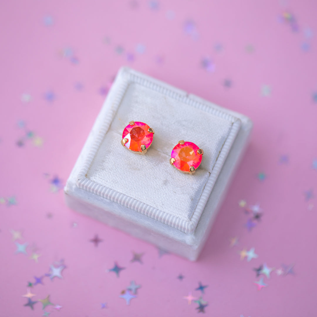 The Shell Signature Stud— Signature Fit 8mm (Electric Orange AB)