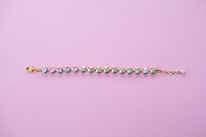 Transmission 8mm Crystal Bracelet - choose setting color and length