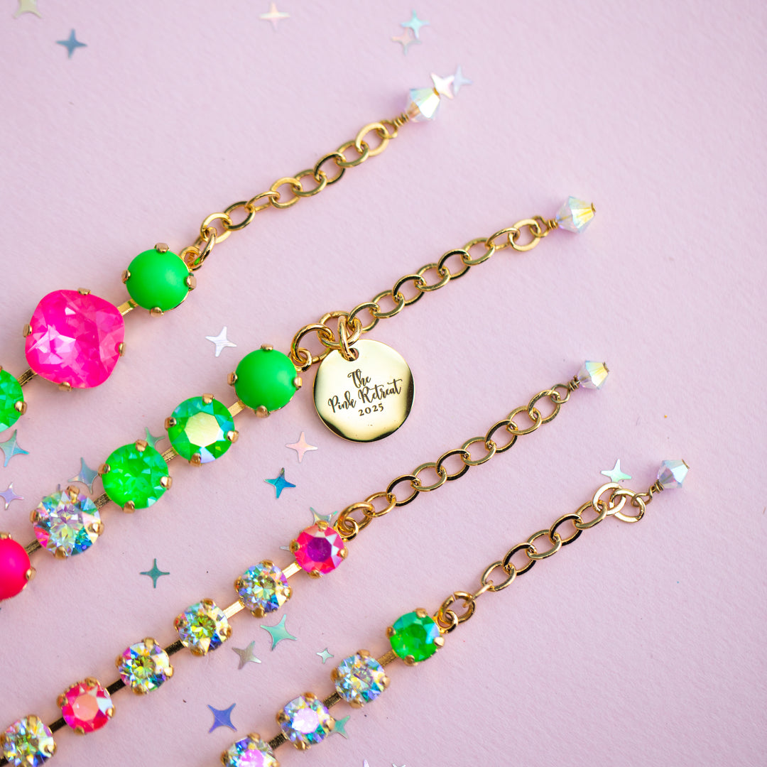 Electric Green Twinkle Earrings - 8mm