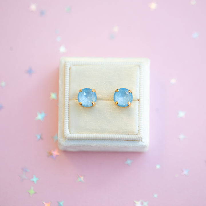 The Shell Signature Stud— Signature Fit 8mm (Icy Blue Twinkle)