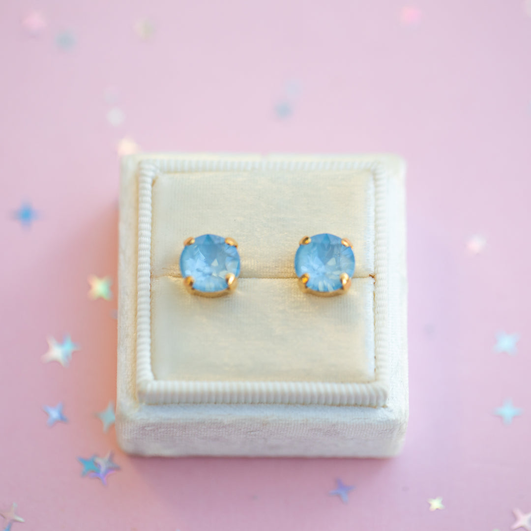 The Shell Signature Stud— Signature Fit 8mm (Icy Blue Twinkle)