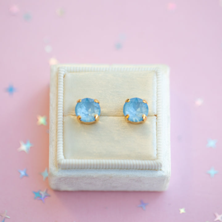 The Shell Signature Stud— Signature Fit 8mm (Icy Blue Twinkle)