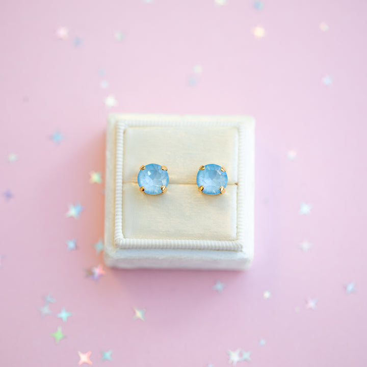 The Shell Signature Stud— Signature Fit 8mm (Icy Blue Twinkle)