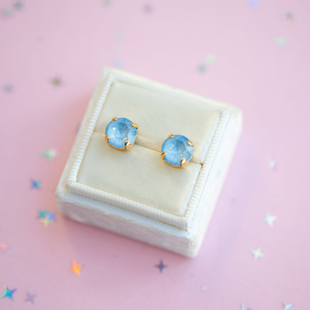 The Shell Signature Stud— Signature Fit 8mm (Icy Blue Twinkle)