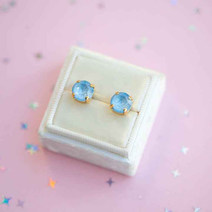 The Shell Signature Stud— Signature Fit 8mm (Icy Blue Twinkle)
