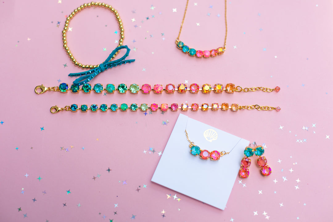 6mm Crystal Bracelet: Island Afterglow with OPALS