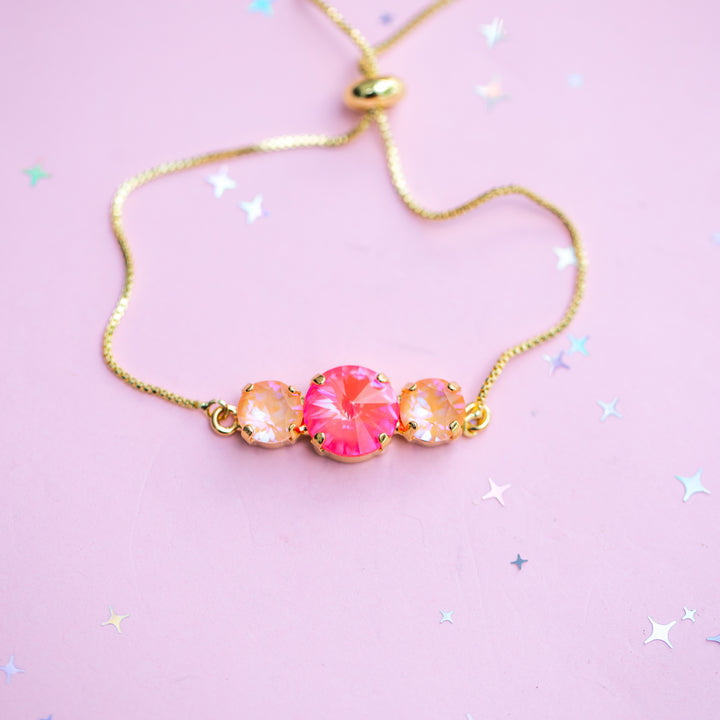 12/8mm Rivoli Adjustable Bracelet (Island Afterglow)