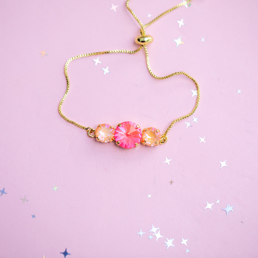 12/8mm Rivoli Adjustable Bracelet (Island Afterglow)