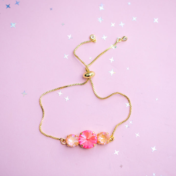 12/8mm Rivoli Adjustable Bracelet (Island Afterglow)
