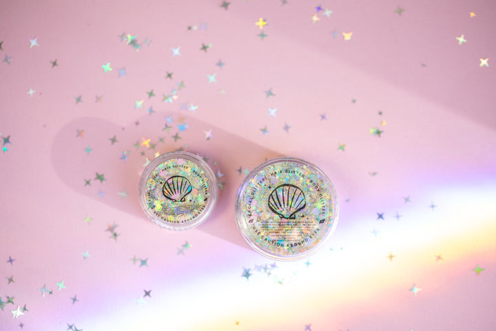 Kawaii Rainbow Body Glitter with Stars and Heart Shaped Glitter