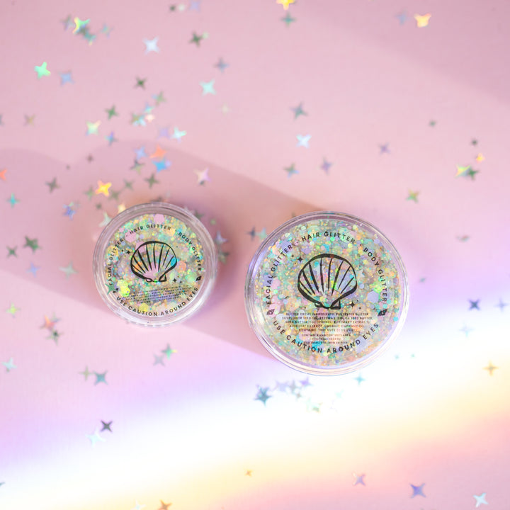 Kawaii Rainbow Body Glitter with Stars and Heart Shaped Glitter