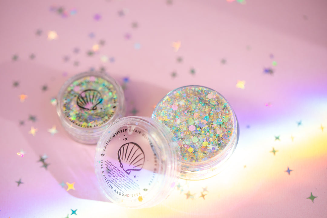 Kawaii Rainbow Body Glitter with Stars and Heart Shaped Glitter