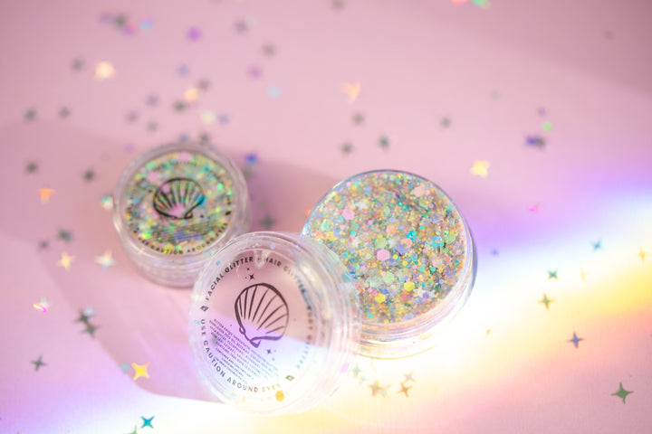 Kawaii Rainbow Body Glitter with Stars and Heart Shaped Glitter