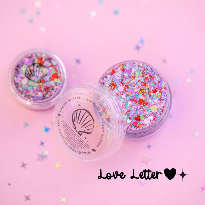 Love Letter Body Glitter with Heart Shaped Glitter