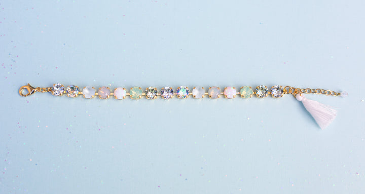8mm Crystal Bracelet: Opalite