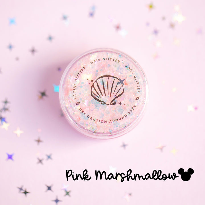 Glitter Creme: Pink Marshmallow with Mouse shaped Glitter