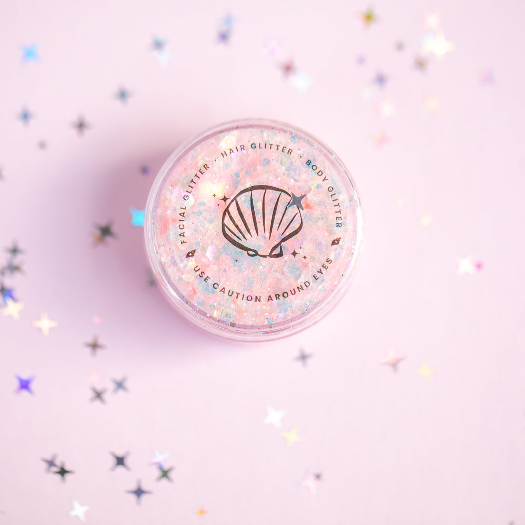Glitter Creme: Pink Marshmallow with Mouse shaped Glitter