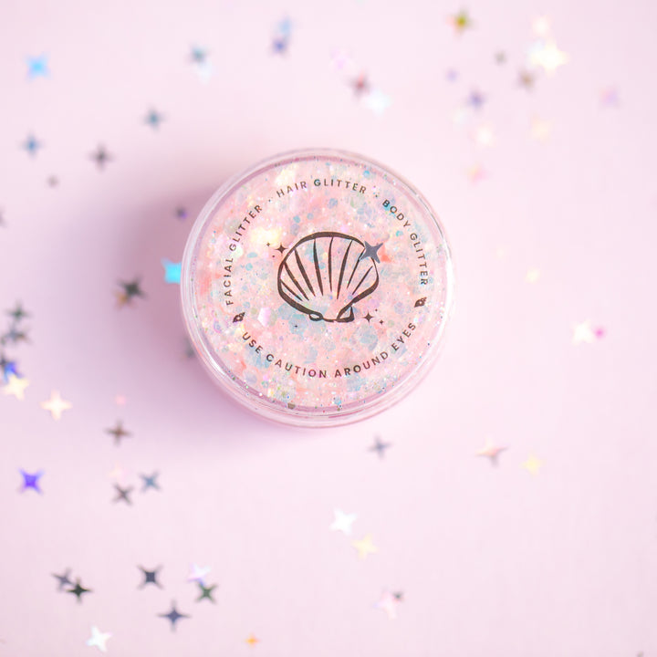 Glitter Creme: Pink Marshmallow with Mouse shaped Glitter