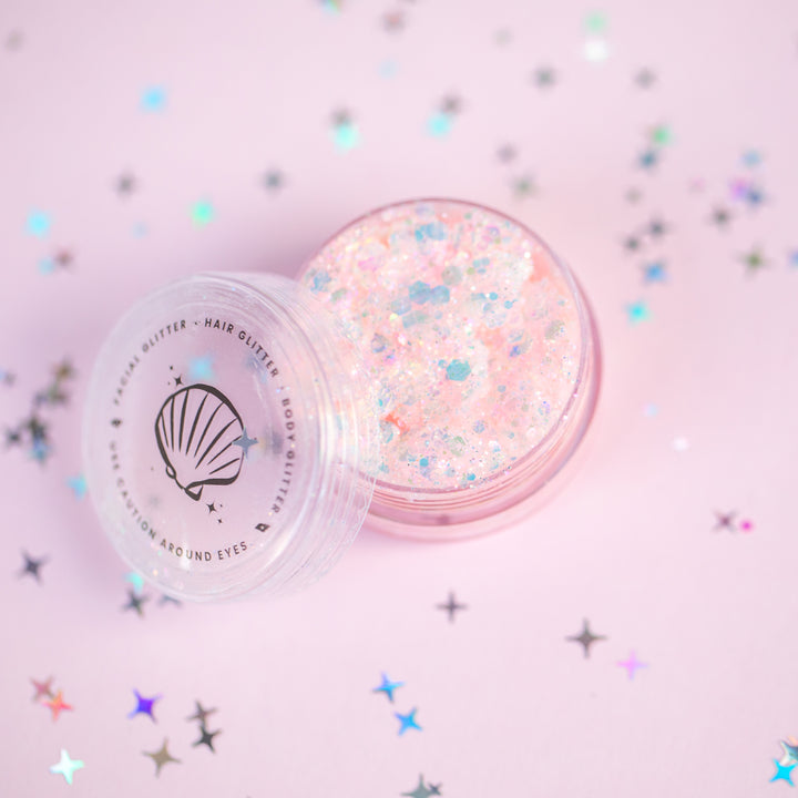 Glitter Creme: Pink Marshmallow with Mouse shaped Glitter