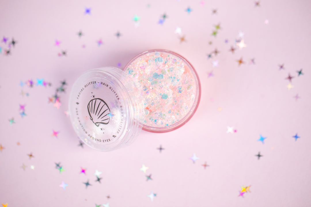 Glitter Creme: Pink Marshmallow with Mouse shaped Glitter