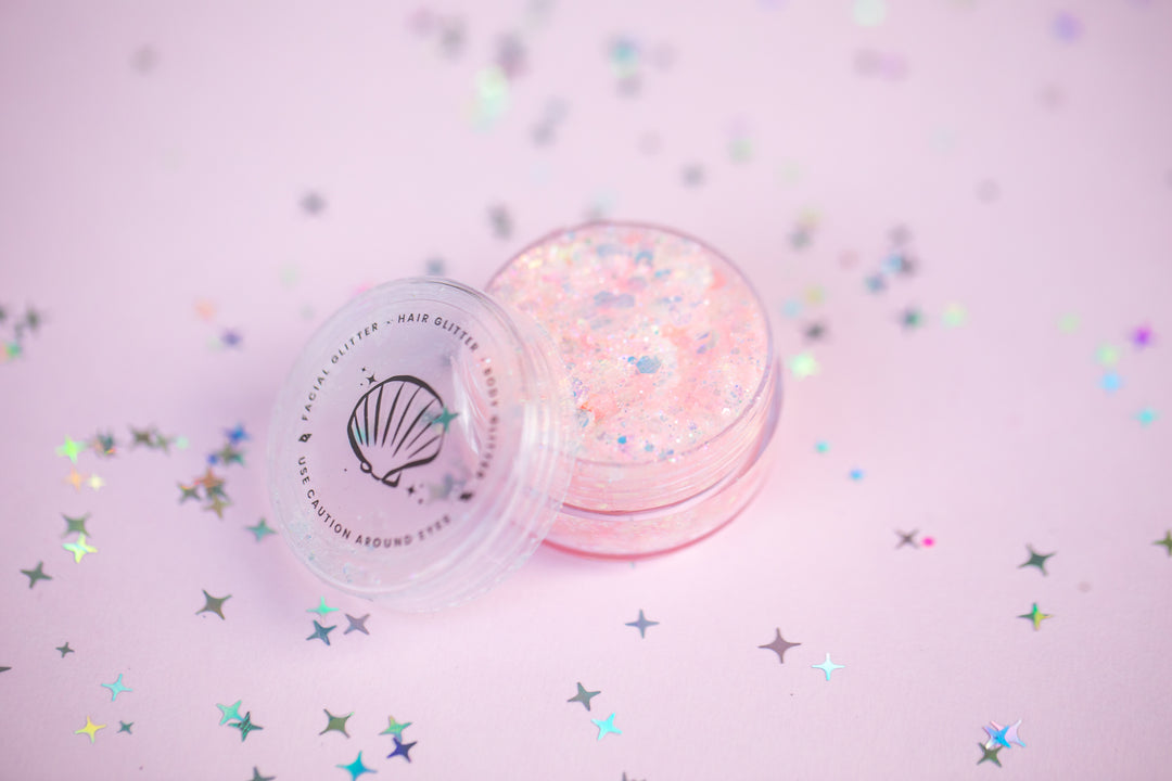 Glitter Creme: Pink Marshmallow with Mouse shaped Glitter