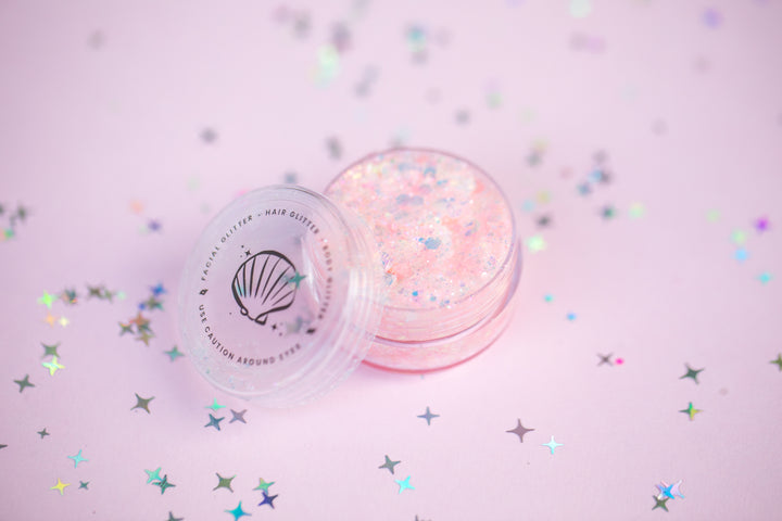 Glitter Creme: Pink Marshmallow with Mouse shaped Glitter