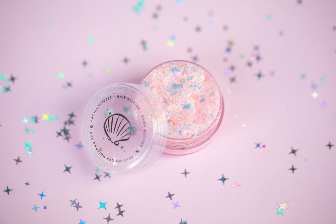 Glitter Creme: Pink Marshmallow with Mouse shaped Glitter