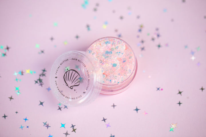 Glitter Creme: Pink Marshmallow with Mouse shaped Glitter
