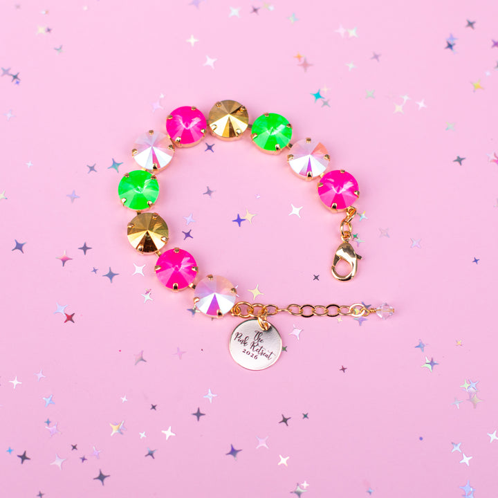 12mm Rivoli Crystal Bracelet: 2026 Pink Retreat Exclusive