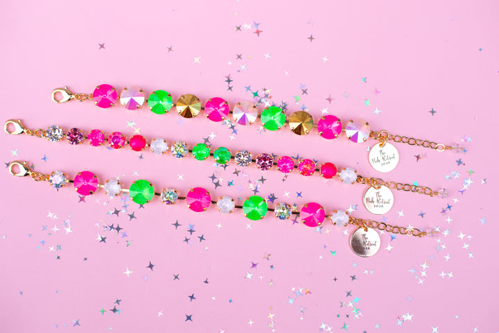 12mm Rivoli Crystal Bracelet: 2026 Pink Retreat Exclusive