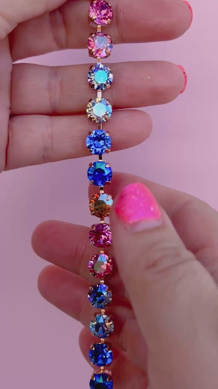 8mm Crystal Bracelet: Paint the Night