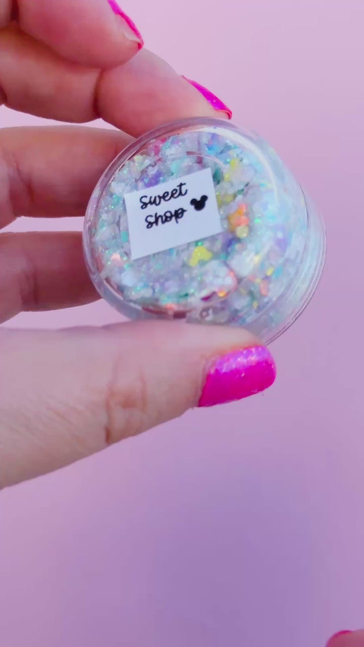 Glitter Creme: Sweet Shop Body Glitter with Mouse shaped glitter