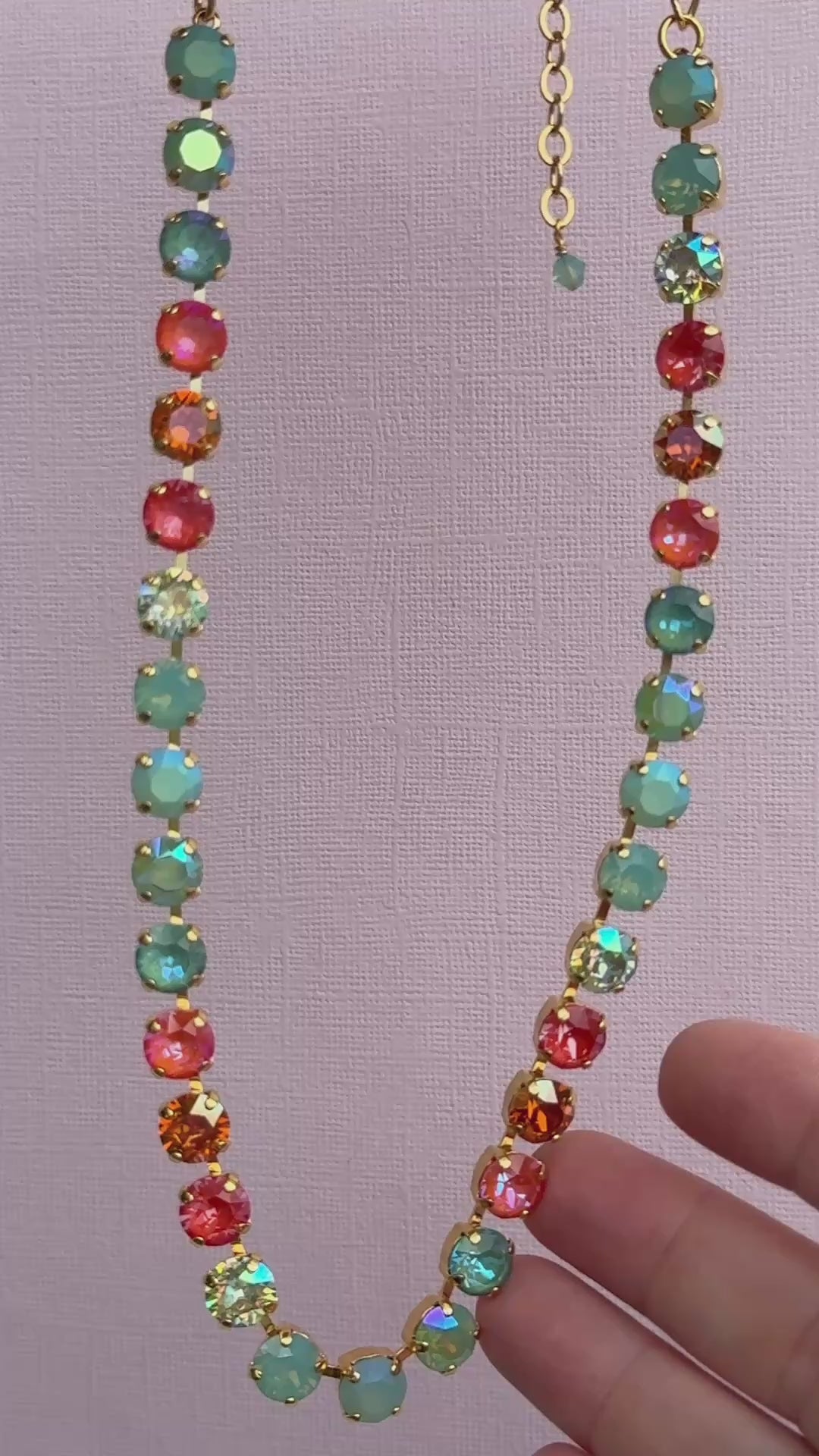 33 settings 8mm crystals Necklace- Life of a Showgirl