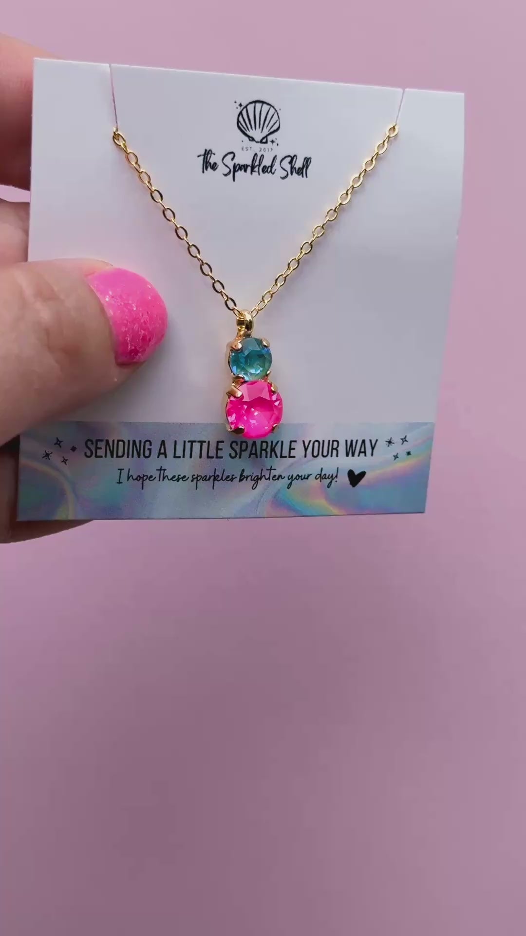 Sprarkly Friend 6/8mm Necklace -select color setting