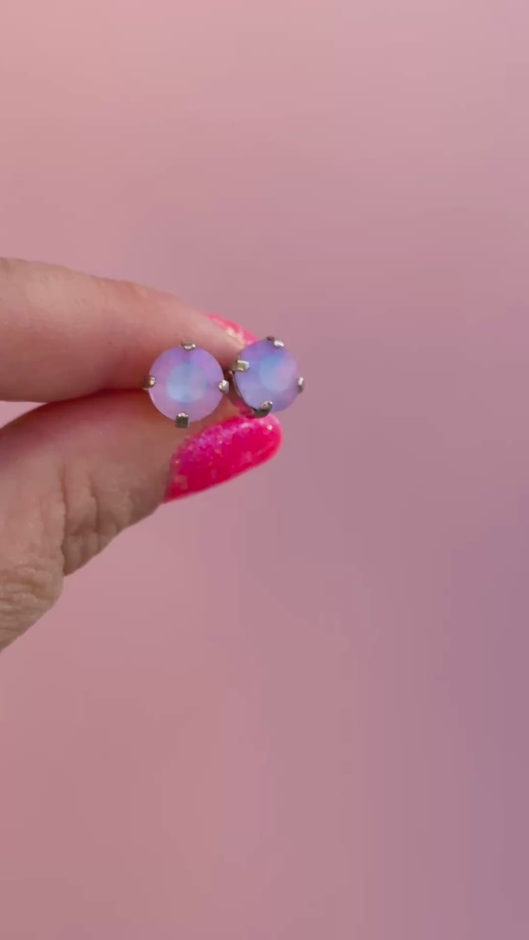 The Shell Signature Stud— Signature Fit 8mm (Violet Frost)