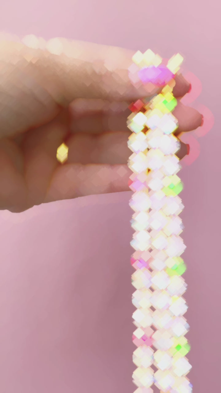 6mm Bracelet Florida Ready - Neon Pink Delite - Choose setting Color and Length