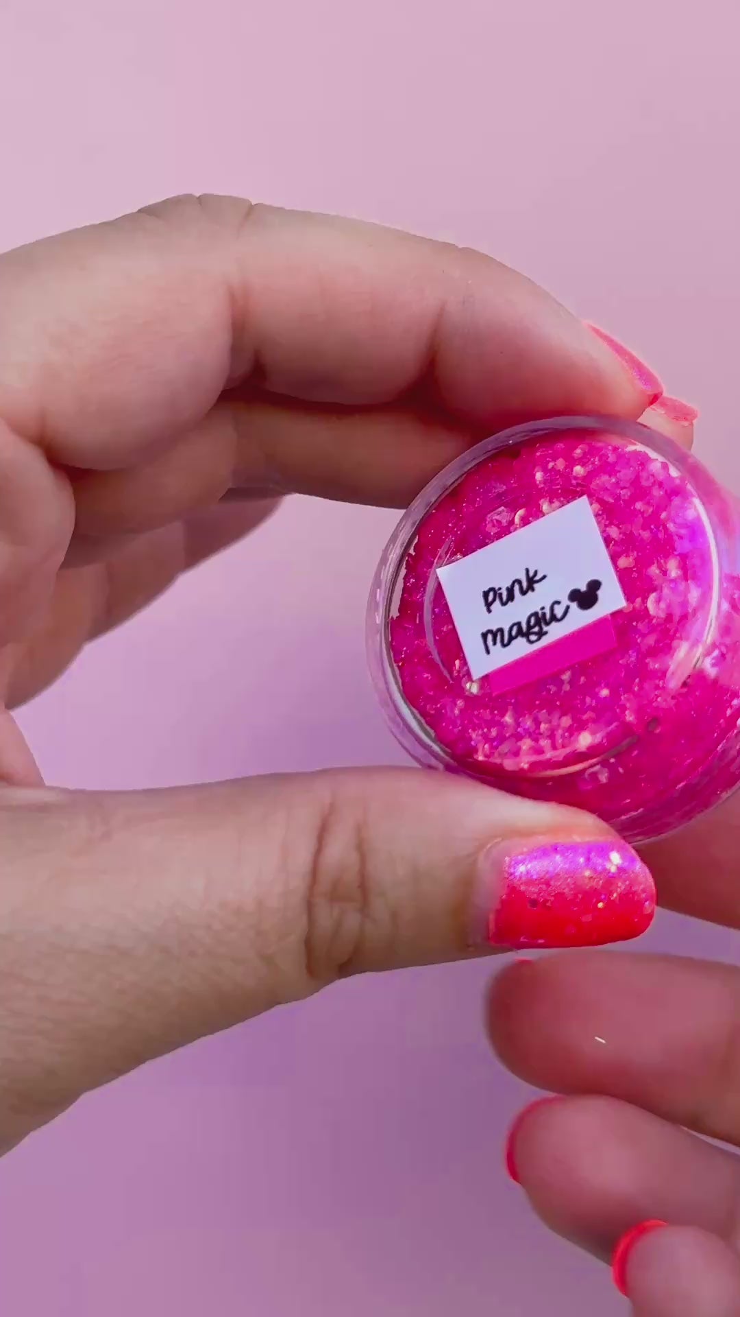 Glitter Creme: Pink Magic with Mouse shaped Glitter