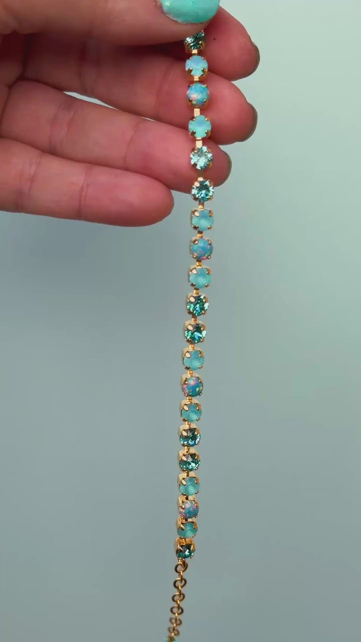 5mm Crystal Bracelet: Ophelia (with opals)