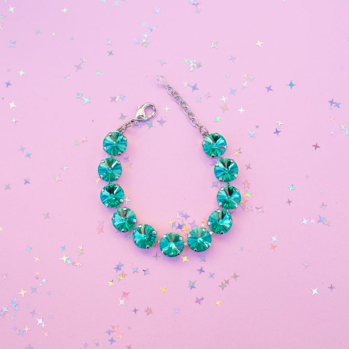 12mm Rivoli Crystal Bracelet: Seaside crystals