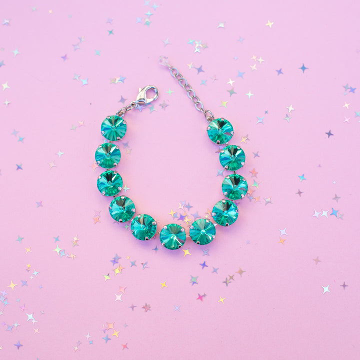 12mm Rivoli Crystal Bracelet: Seaside crystals