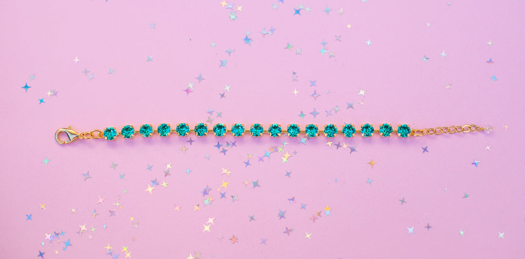 6mm Crystal Bracelet: Seaside crystals