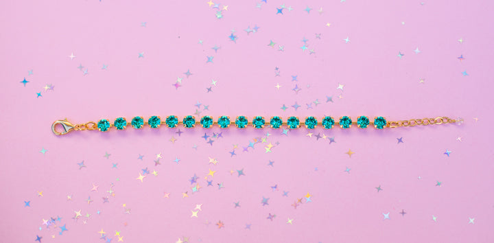 6mm Crystal Bracelet: Seaside crystals