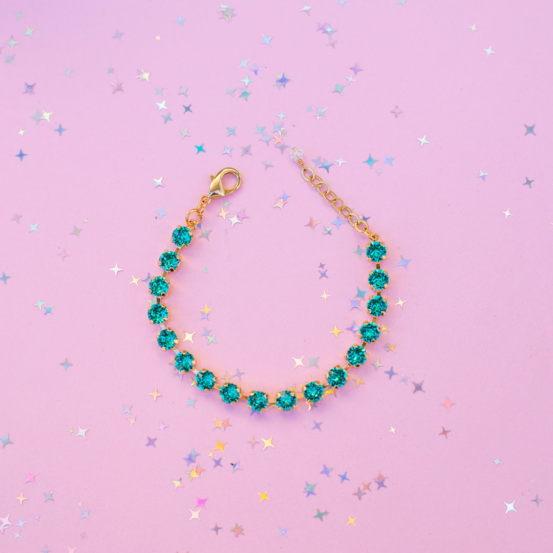 6mm Crystal Bracelet: Seaside crystals