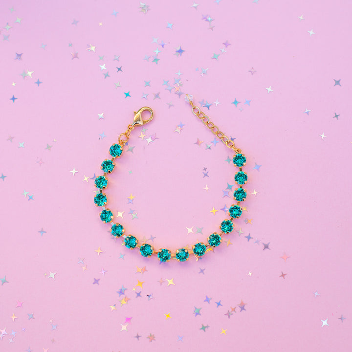 6mm Crystal Bracelet: Seaside crystals