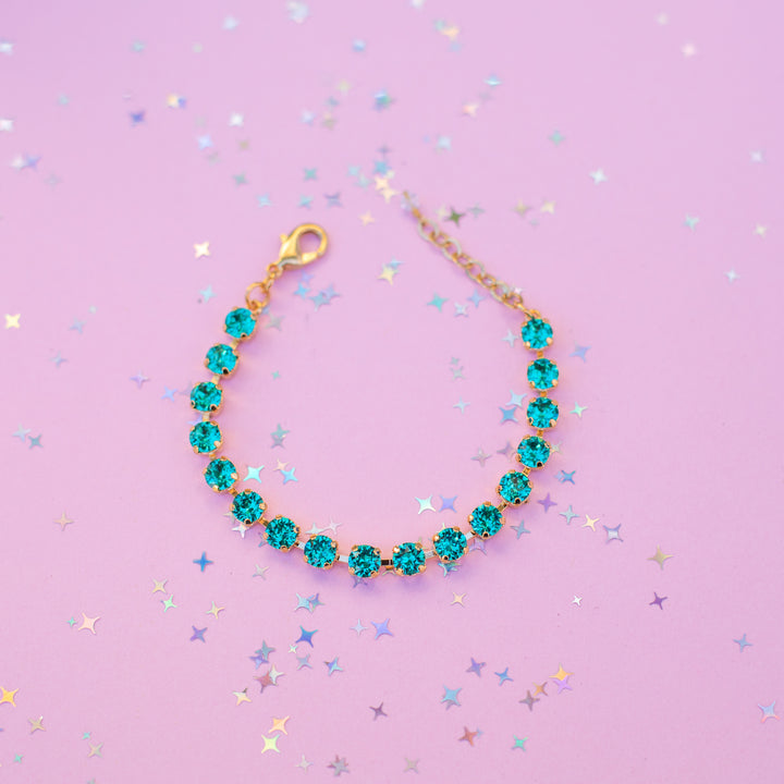 6mm Crystal Bracelet: Seaside crystals
