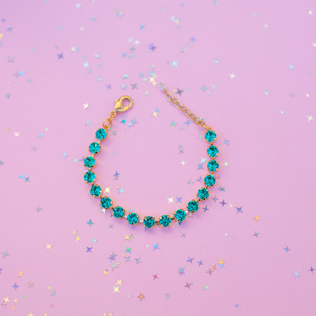 6mm Crystal Bracelet: Seaside crystals